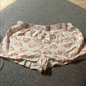 Rainbow Print Women's Sleep Shorts